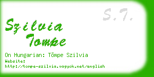 szilvia tompe business card